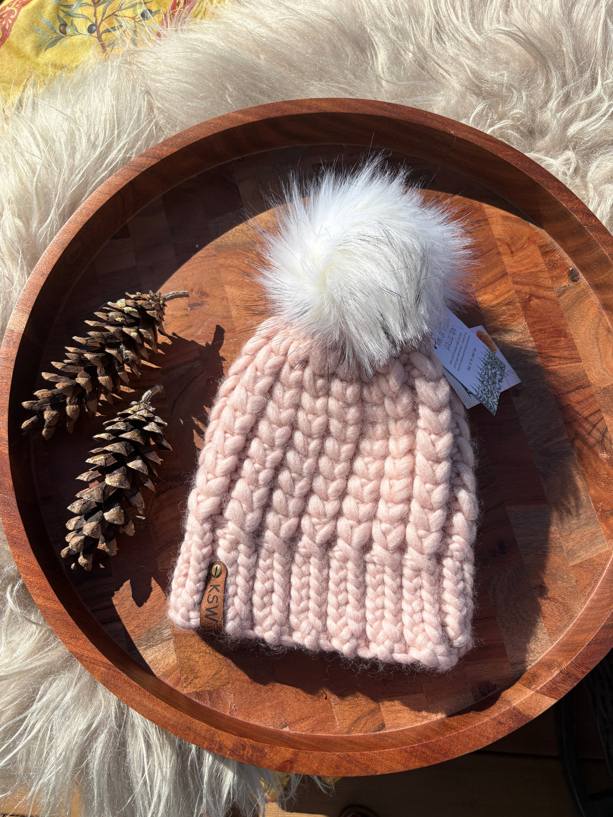 Braided Hearts Beanie - Winter Woods Collection