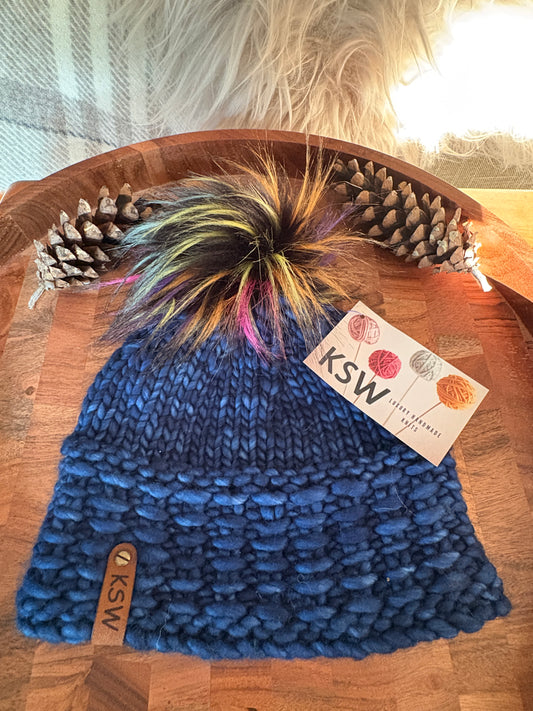 Sierra Brim Beanie with Pompom