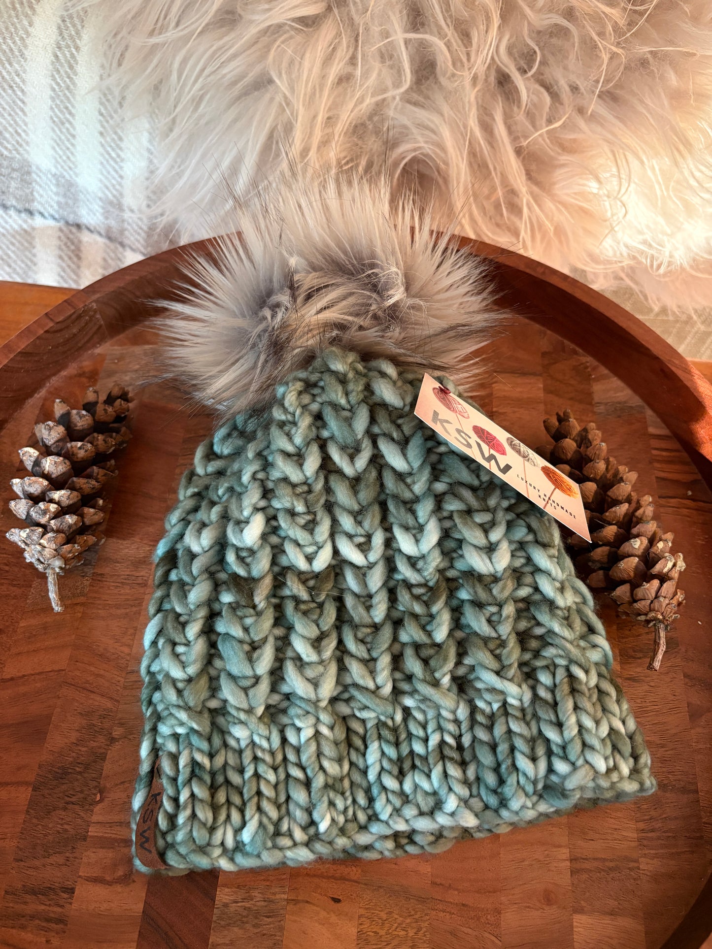 Braided Heart Beanie