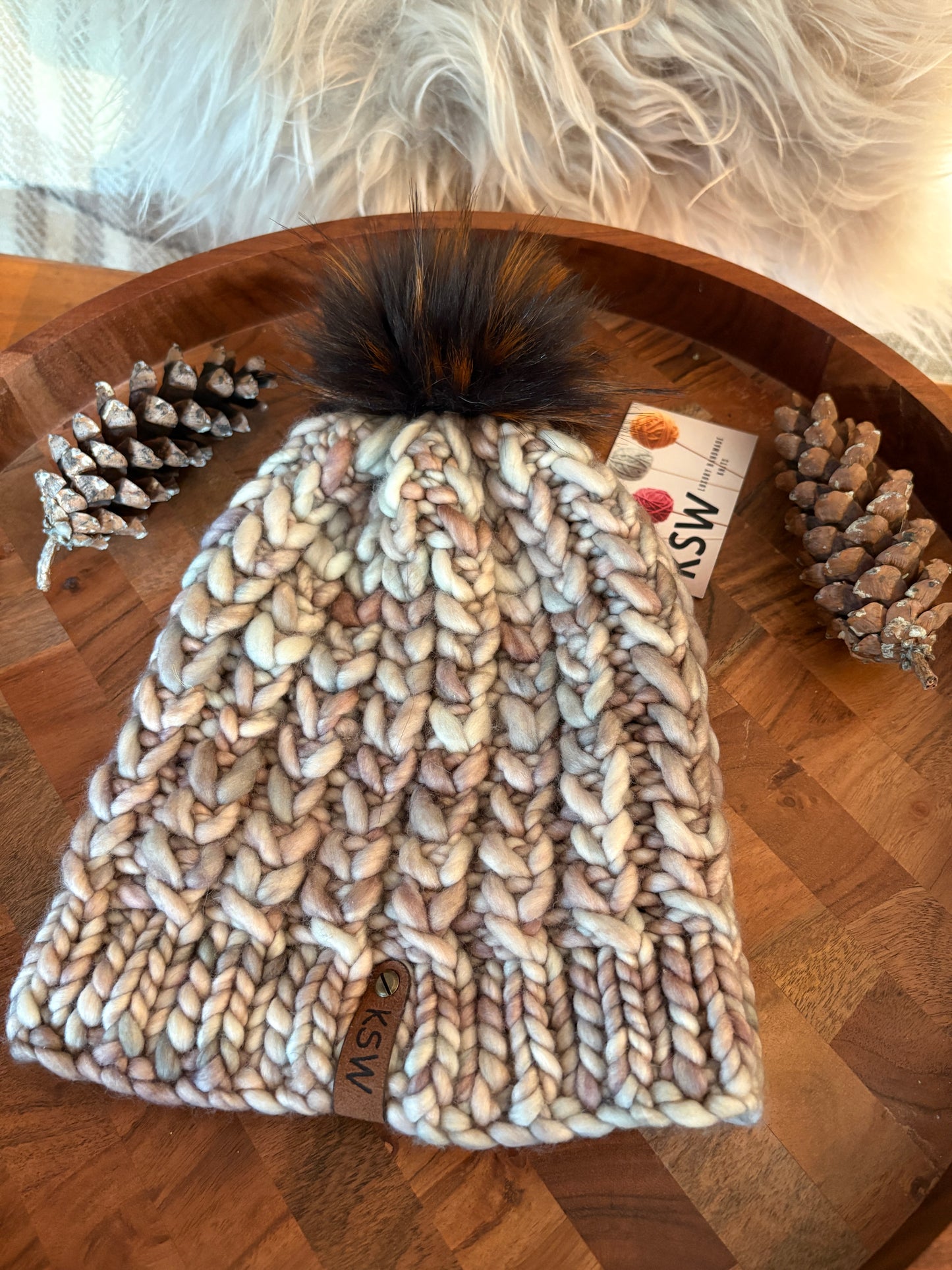 Braided Heart Beanie