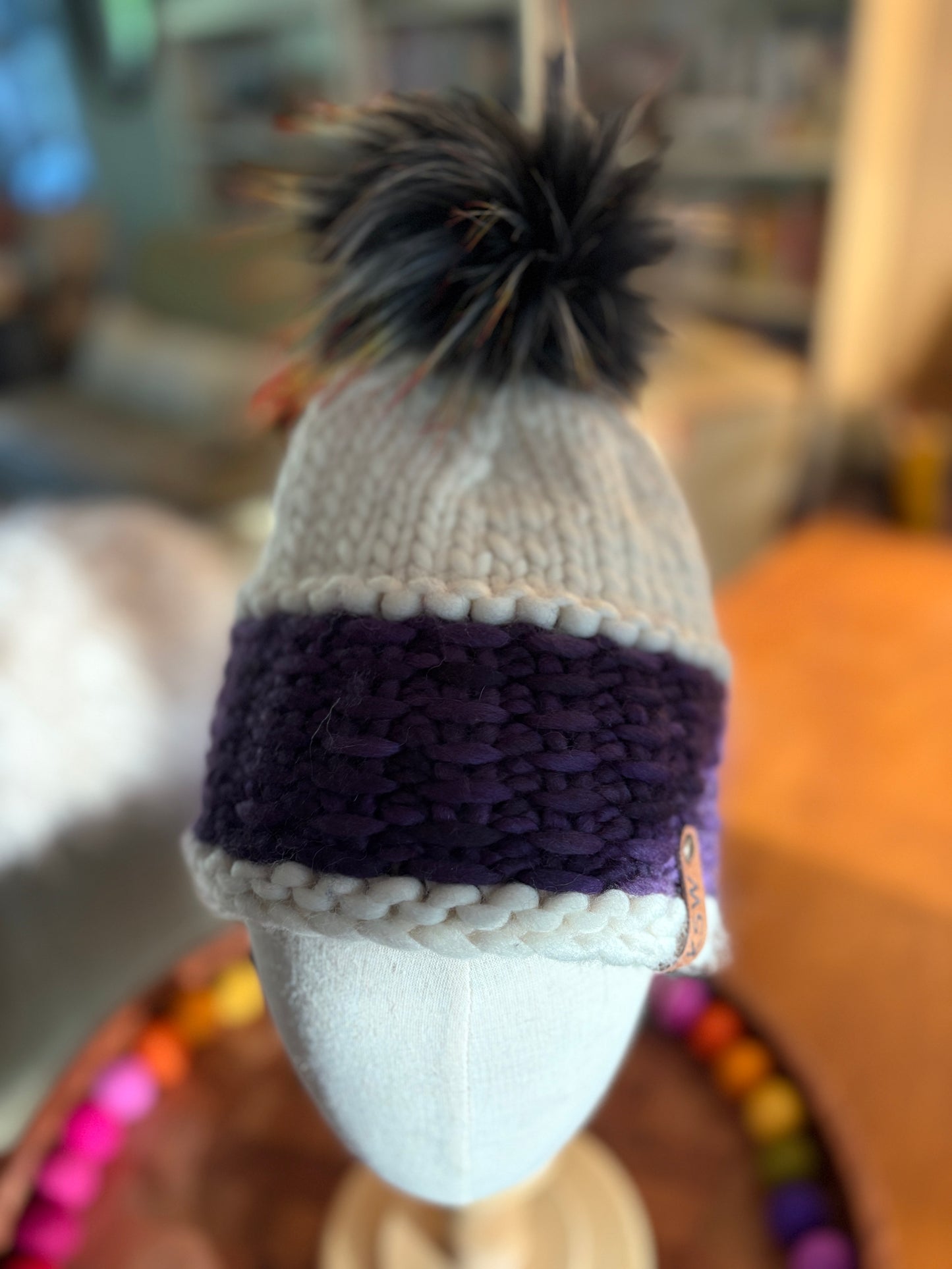 Sierra Brim Beanie with Pompom