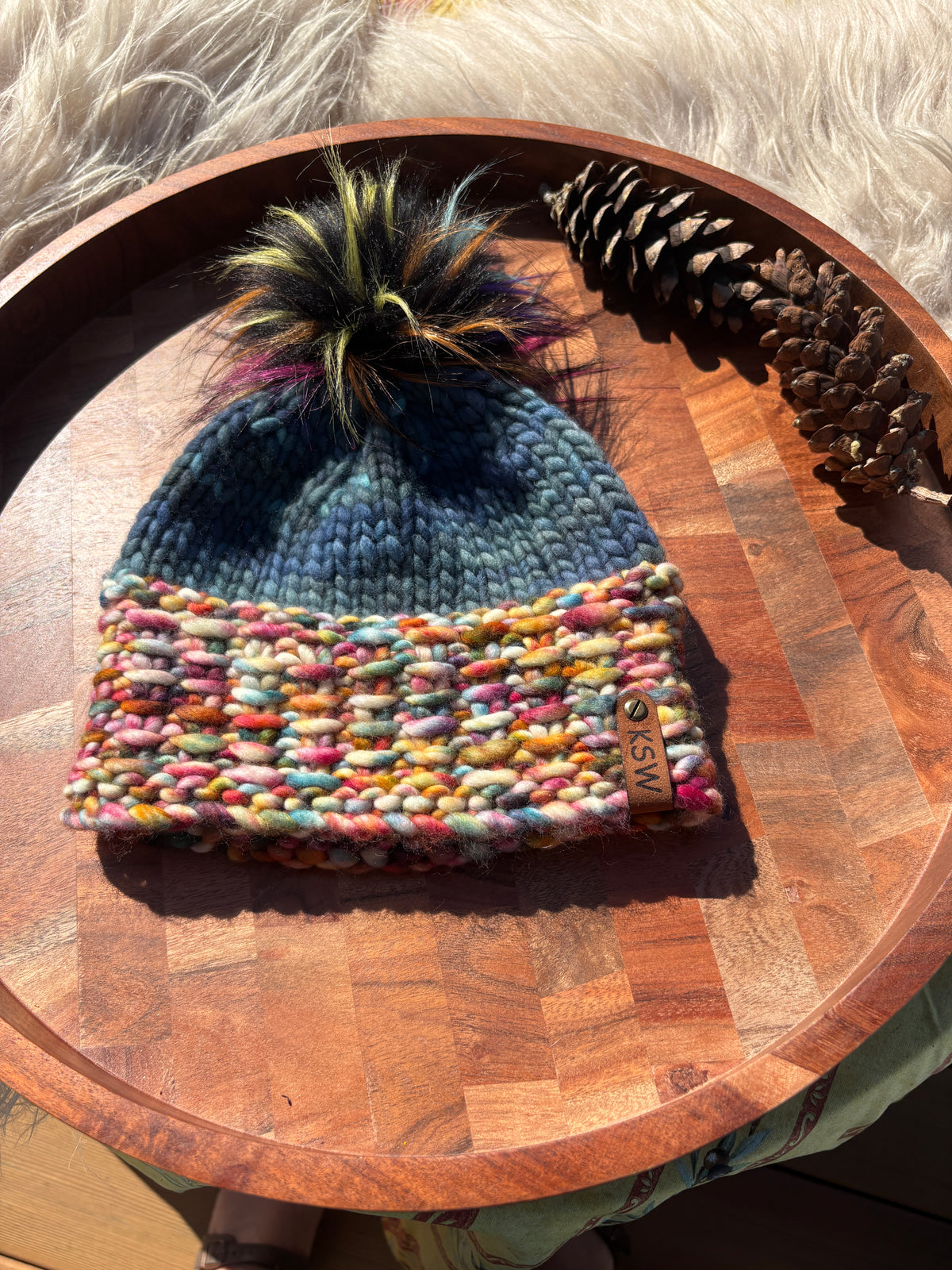 Sierra Brim Beanie with Pompom