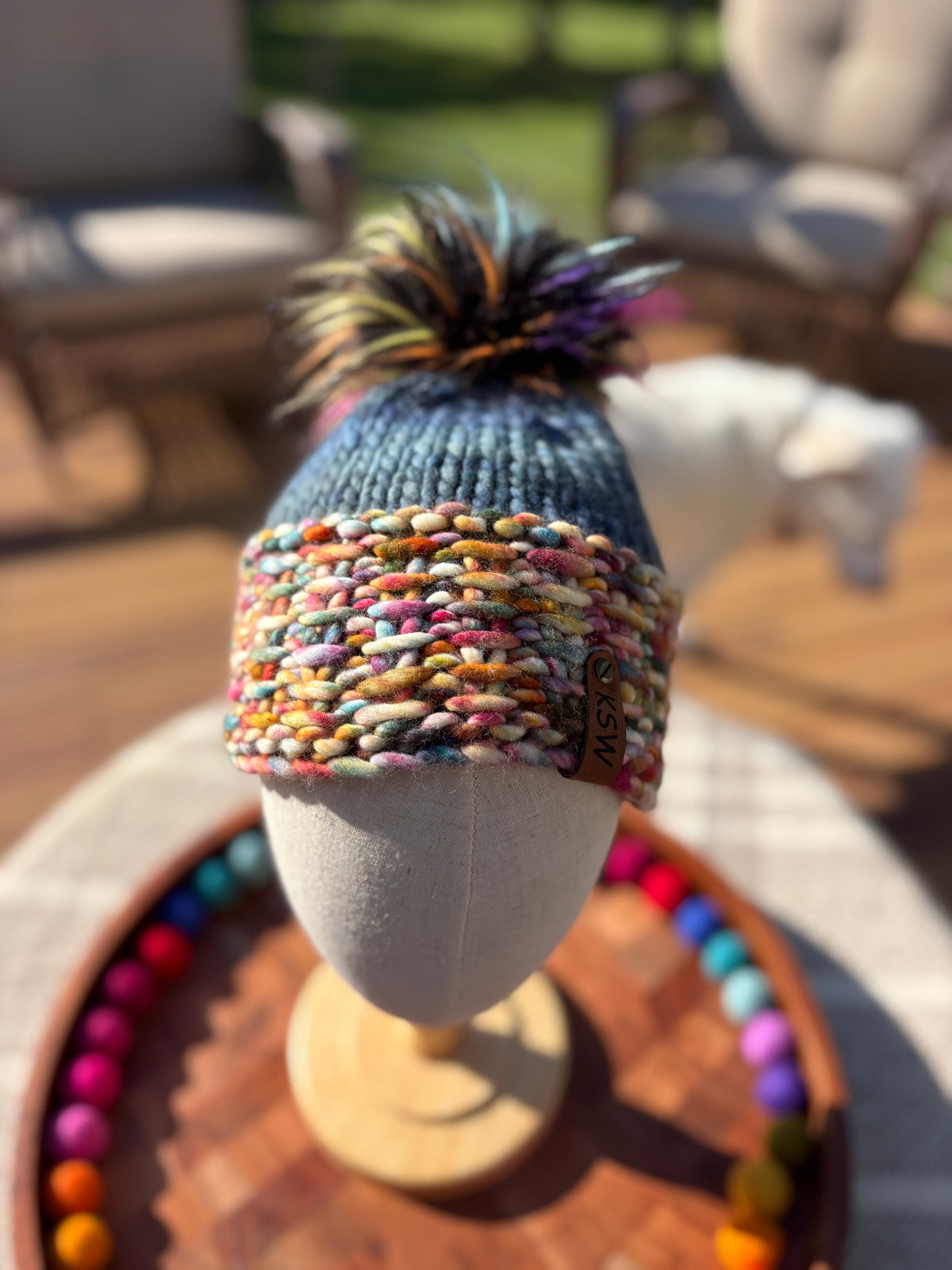 Sierra Brim Beanie with Pompom