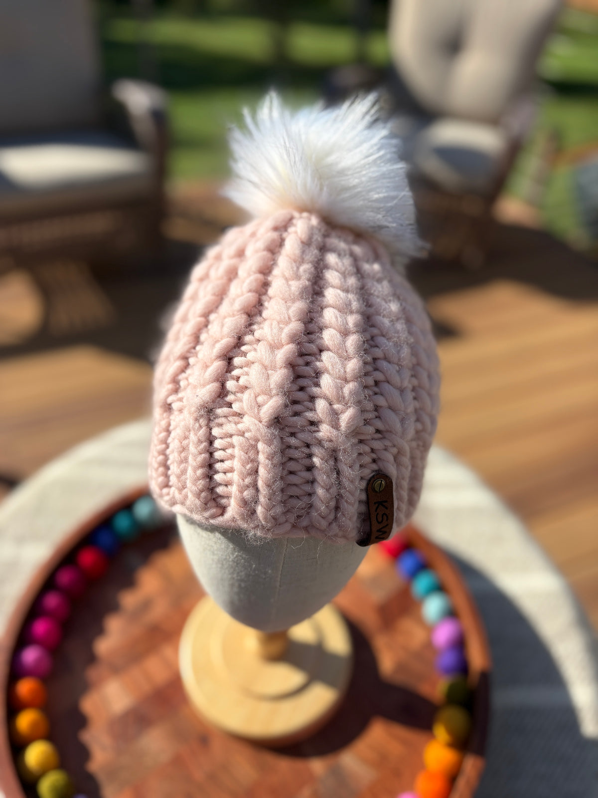 Braided Hearts Beanie - Winter Woods Collection